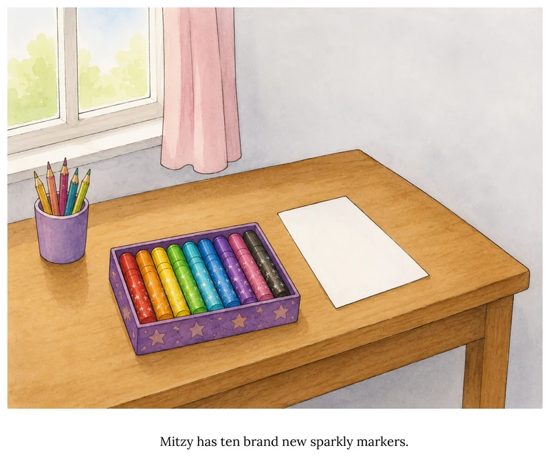 A page from Mitzy and the Trouble with Sharing