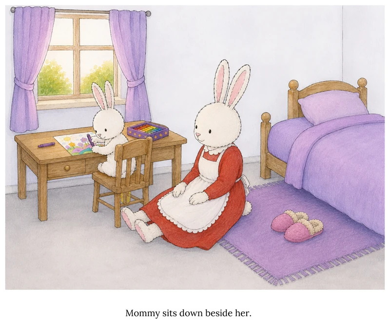 A page from Mitzy and the Trouble with Sharing