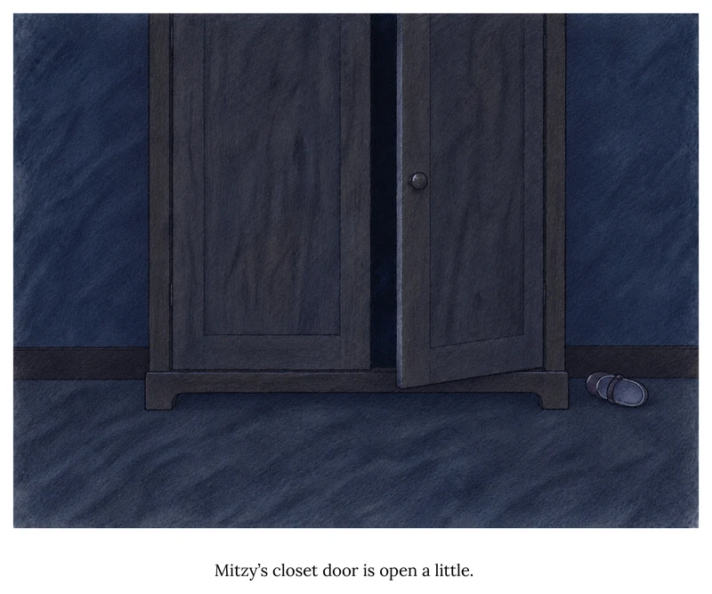 A page from Mitzy and the Trouble with Bedtime